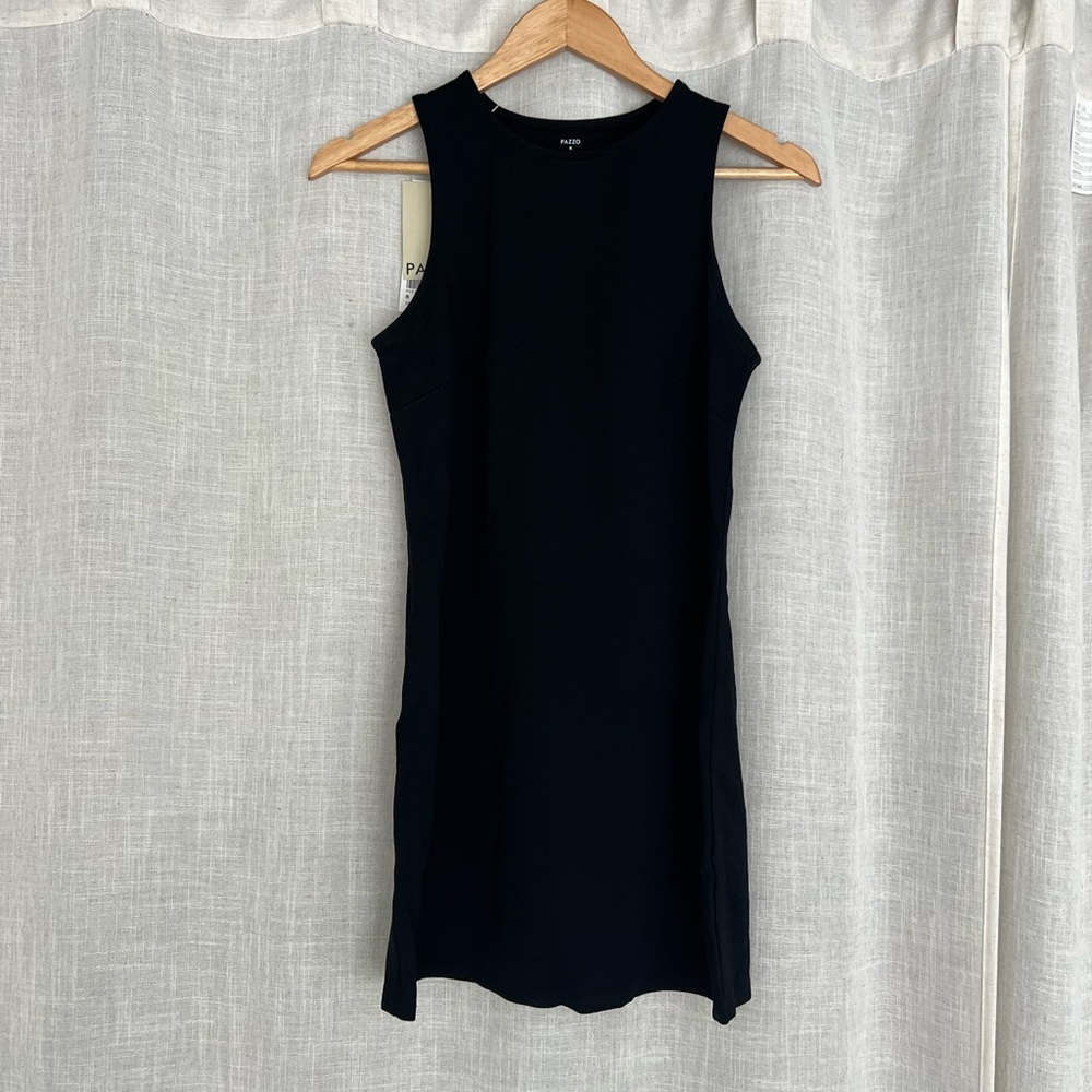 NWT PAZZO Black Sleeveless Mini Dress